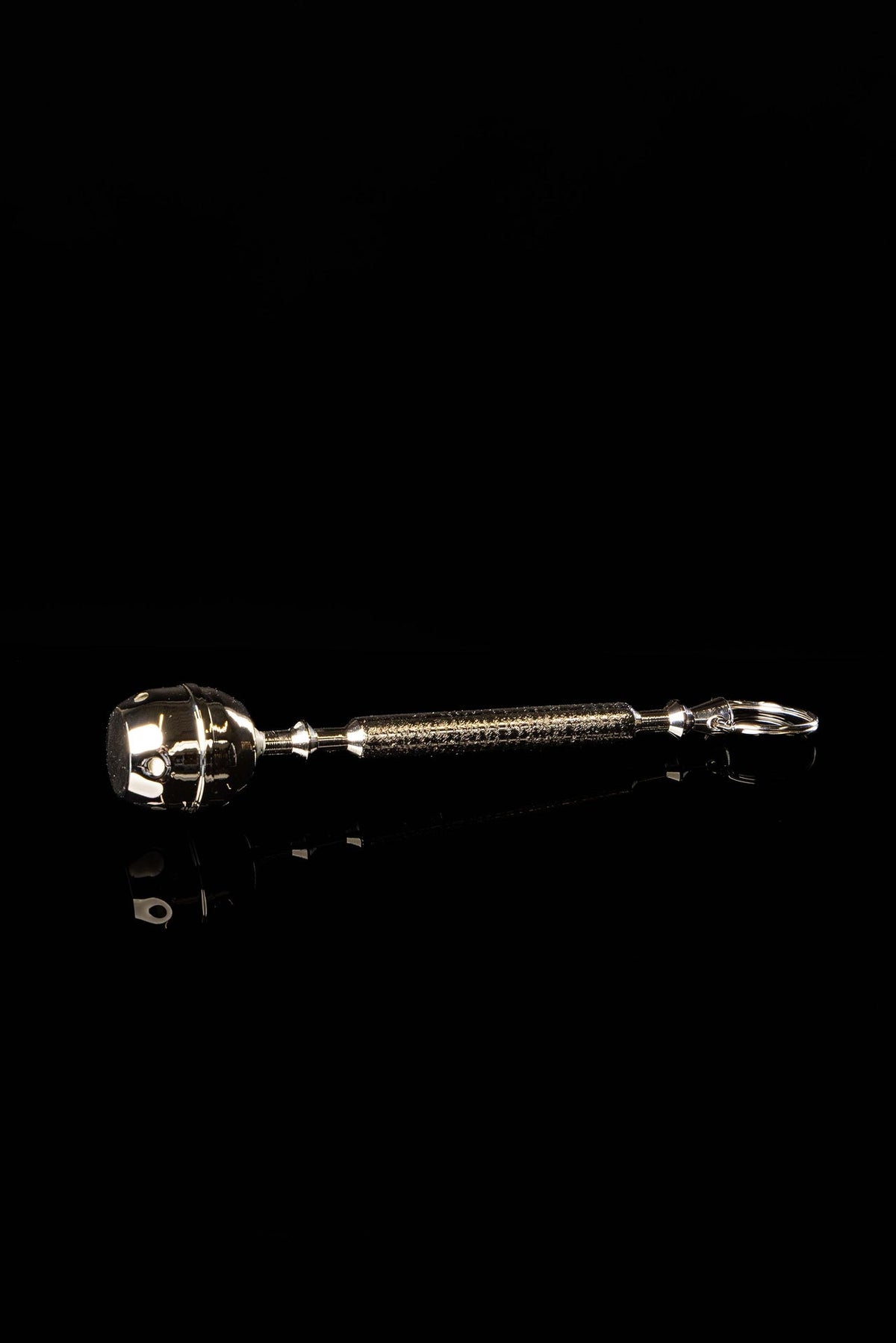 Hisopo litúrgico de metal con cabezal, mango y estuche, 17 cm
