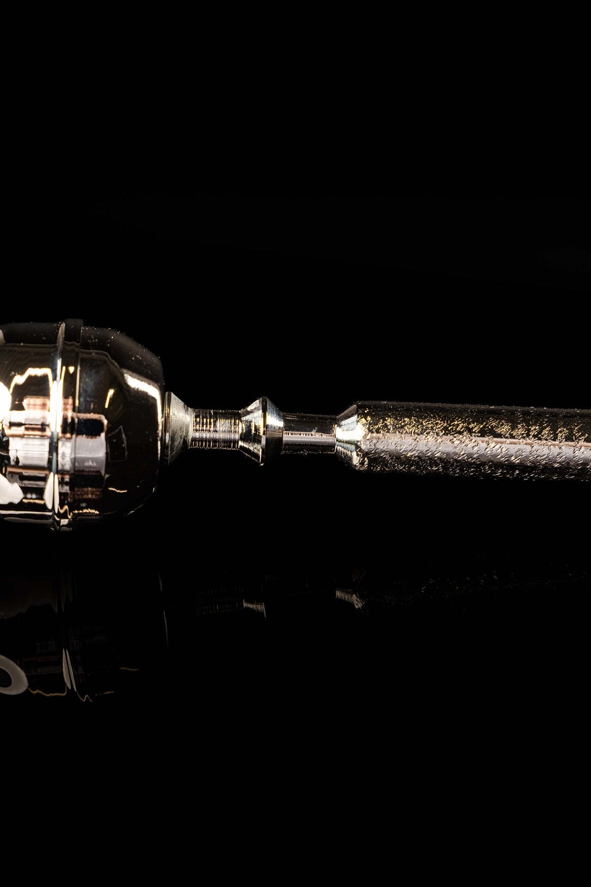 Hisopo litúrgico de metal con cabezal, mango y estuche, 17 cm