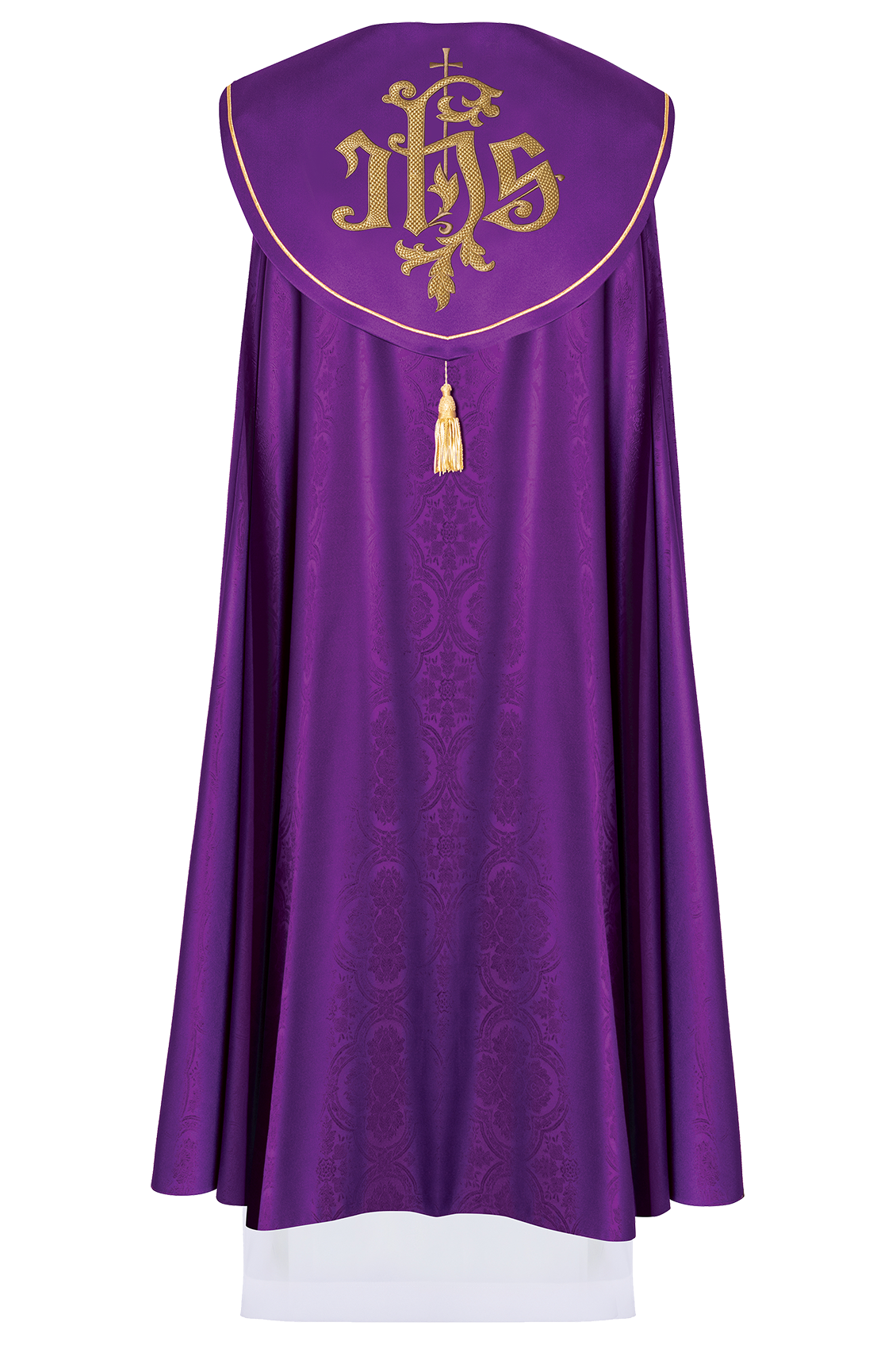 Capa pluvial violeta con IHS dorado