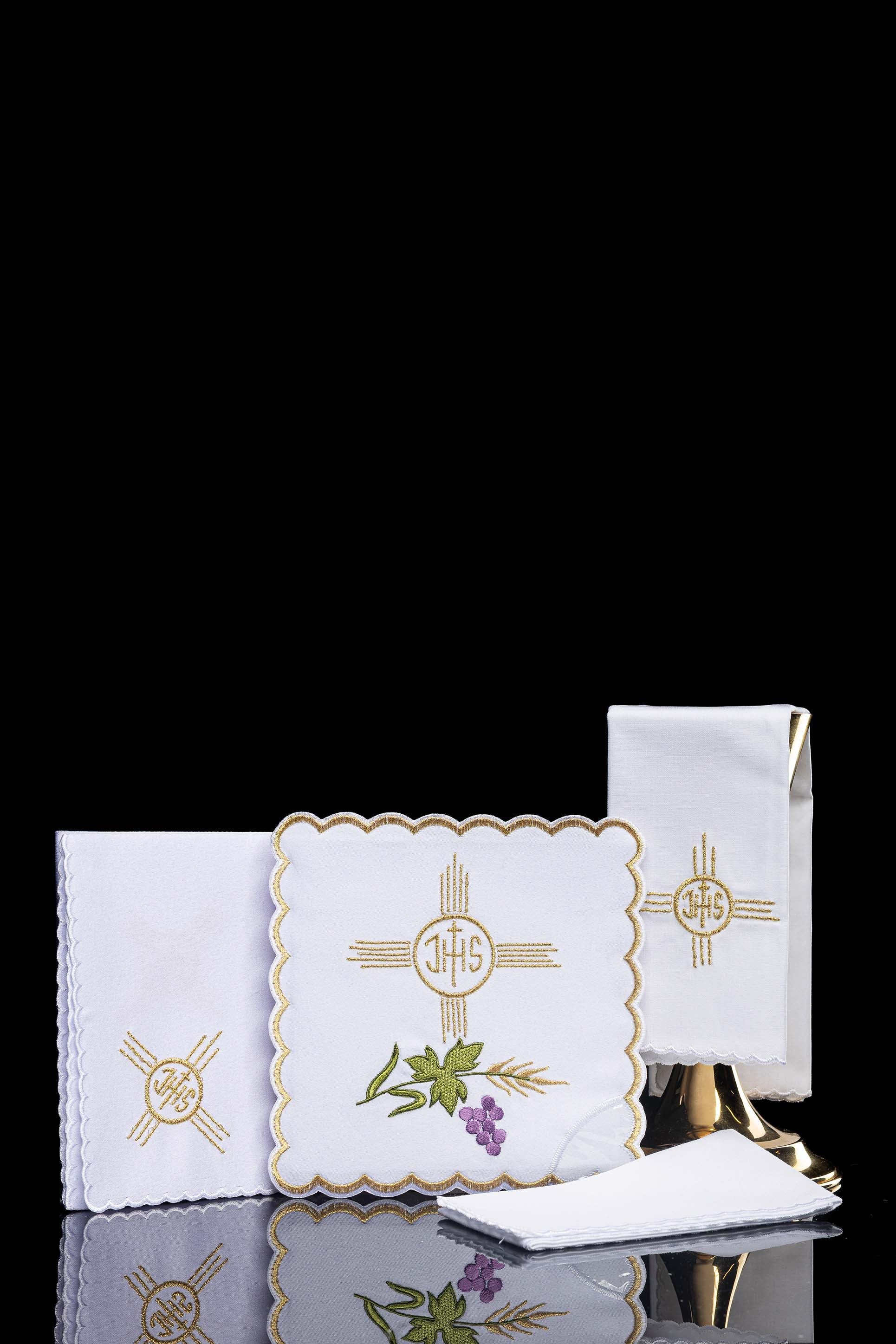 Servicio de altar bordado Cruz e IHS