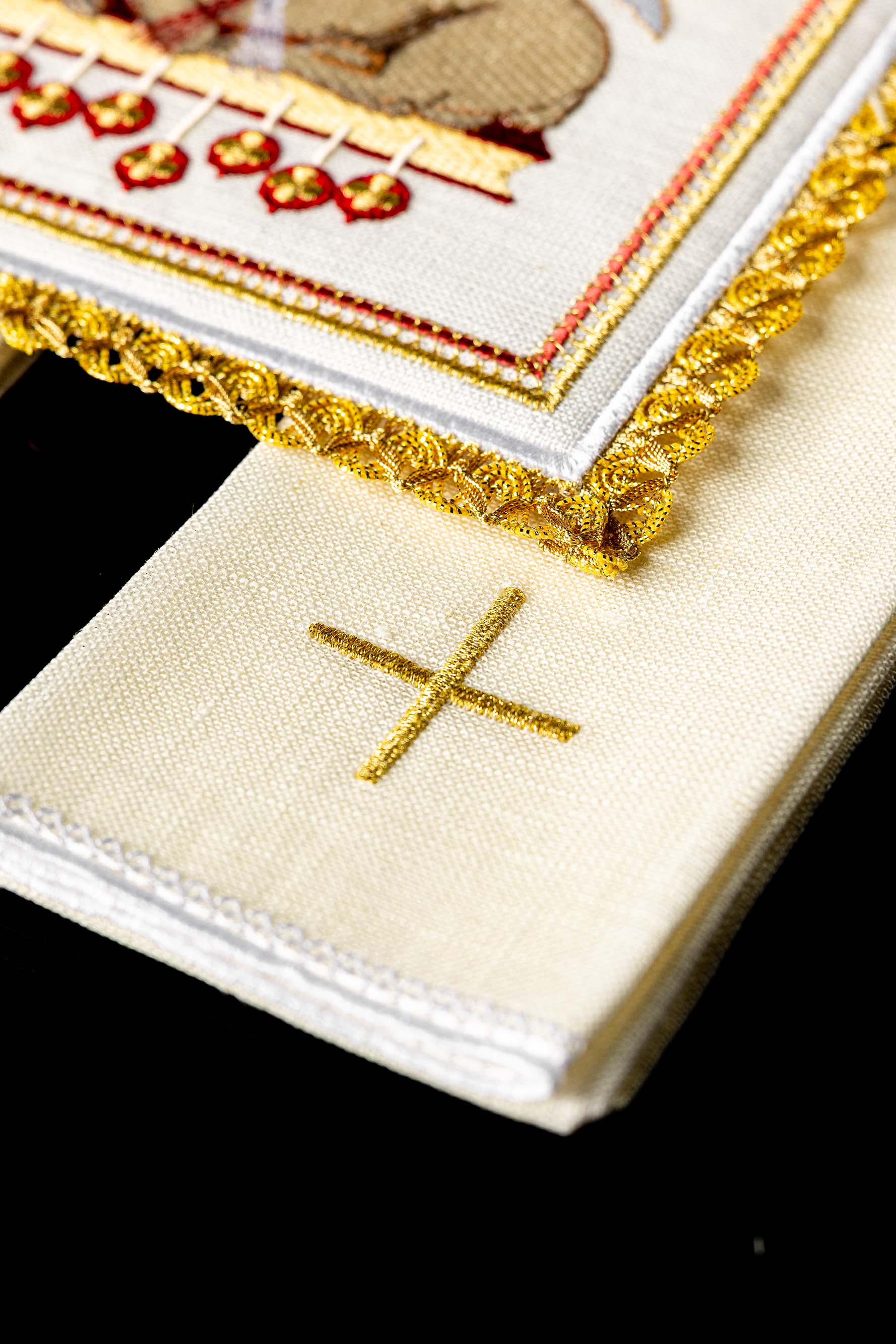 Juego de altar lino con motivo cordero