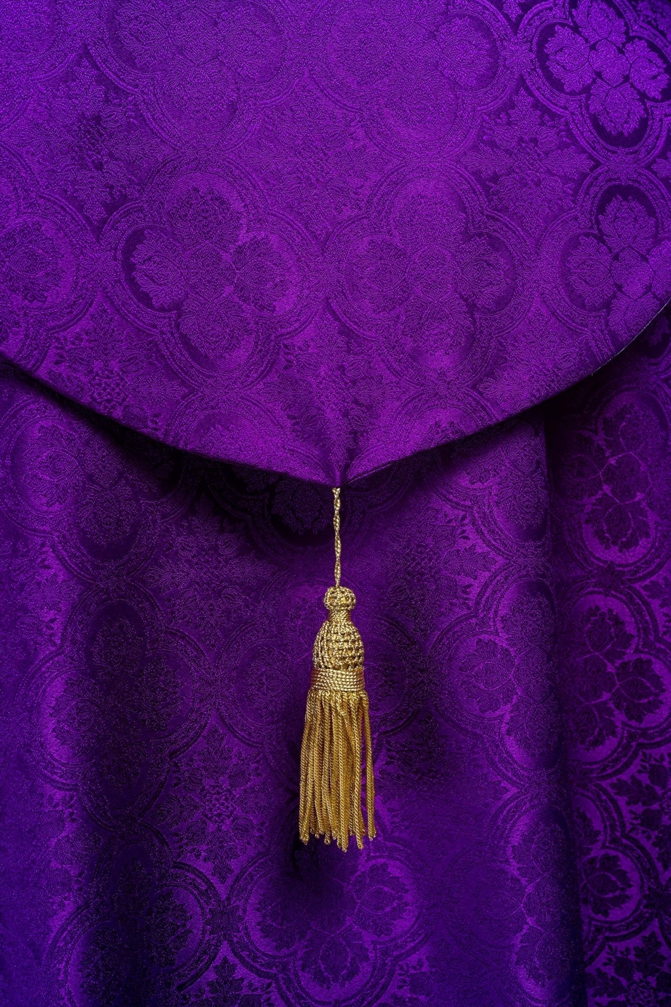 Capa pluvial litúrgica jacquard violeta