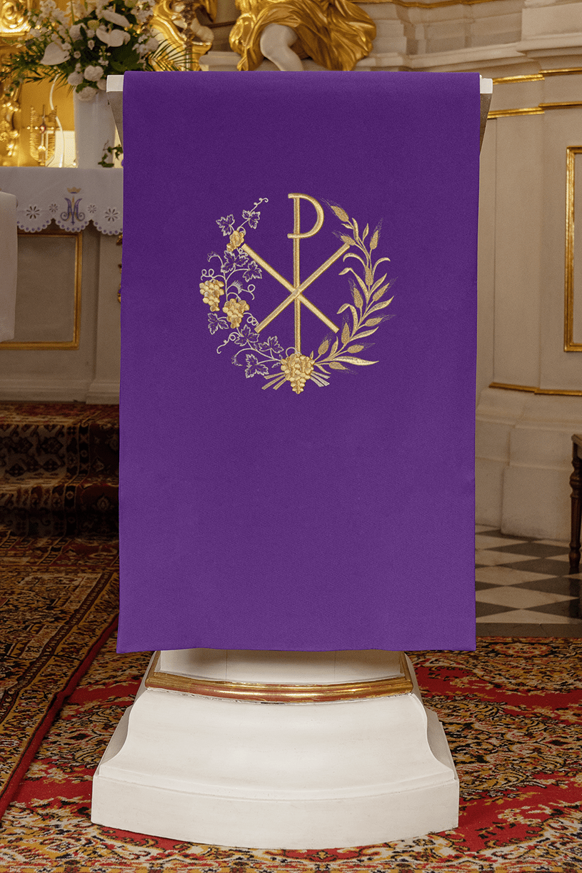 Púrpura cubre ambon bordado PAX - morado