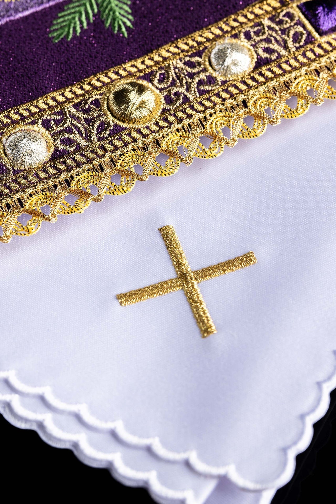 Juego de Altar Bordado para el Adviento