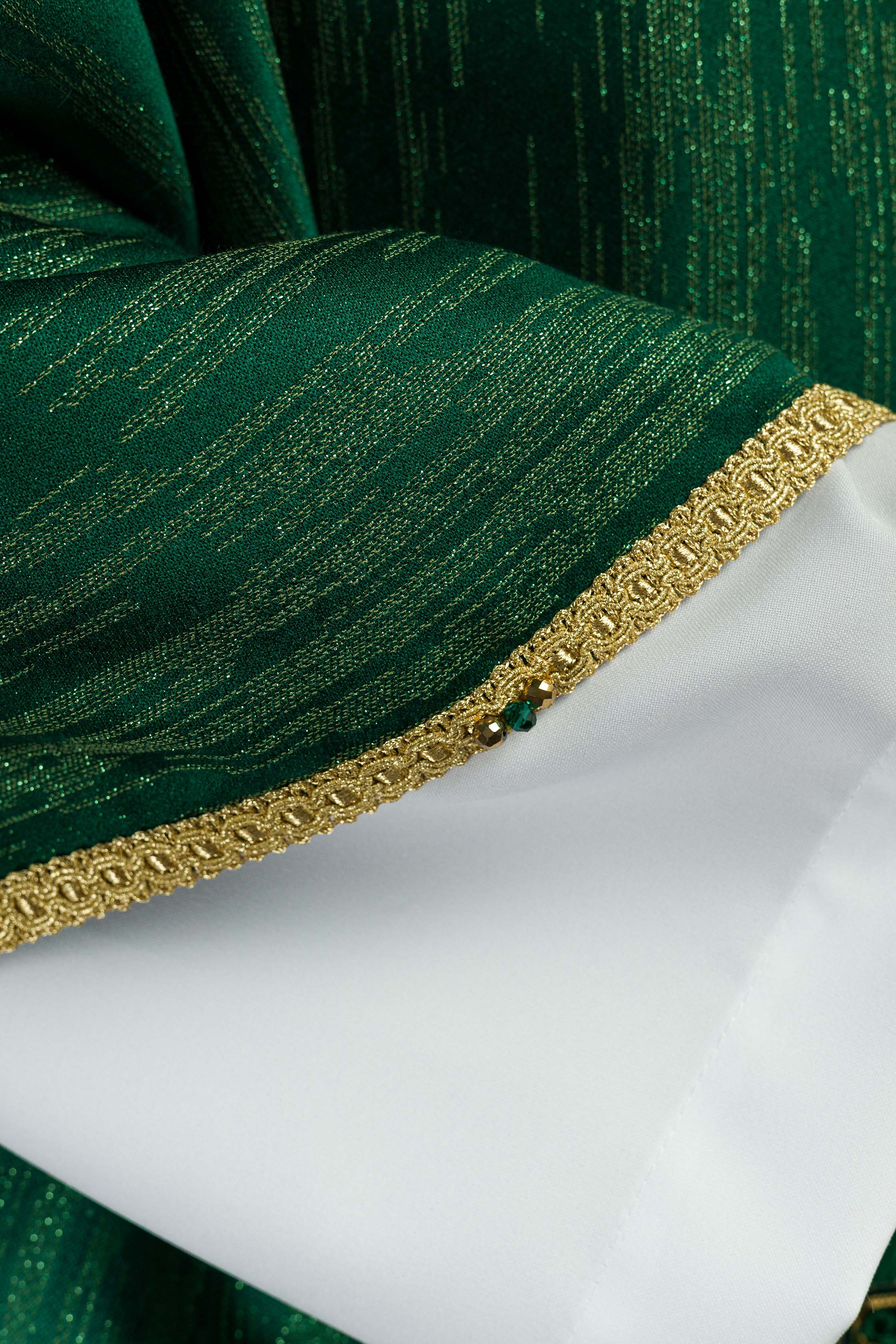 Casulla hecha a mano con piedras naturales Handmade 7015 Verde