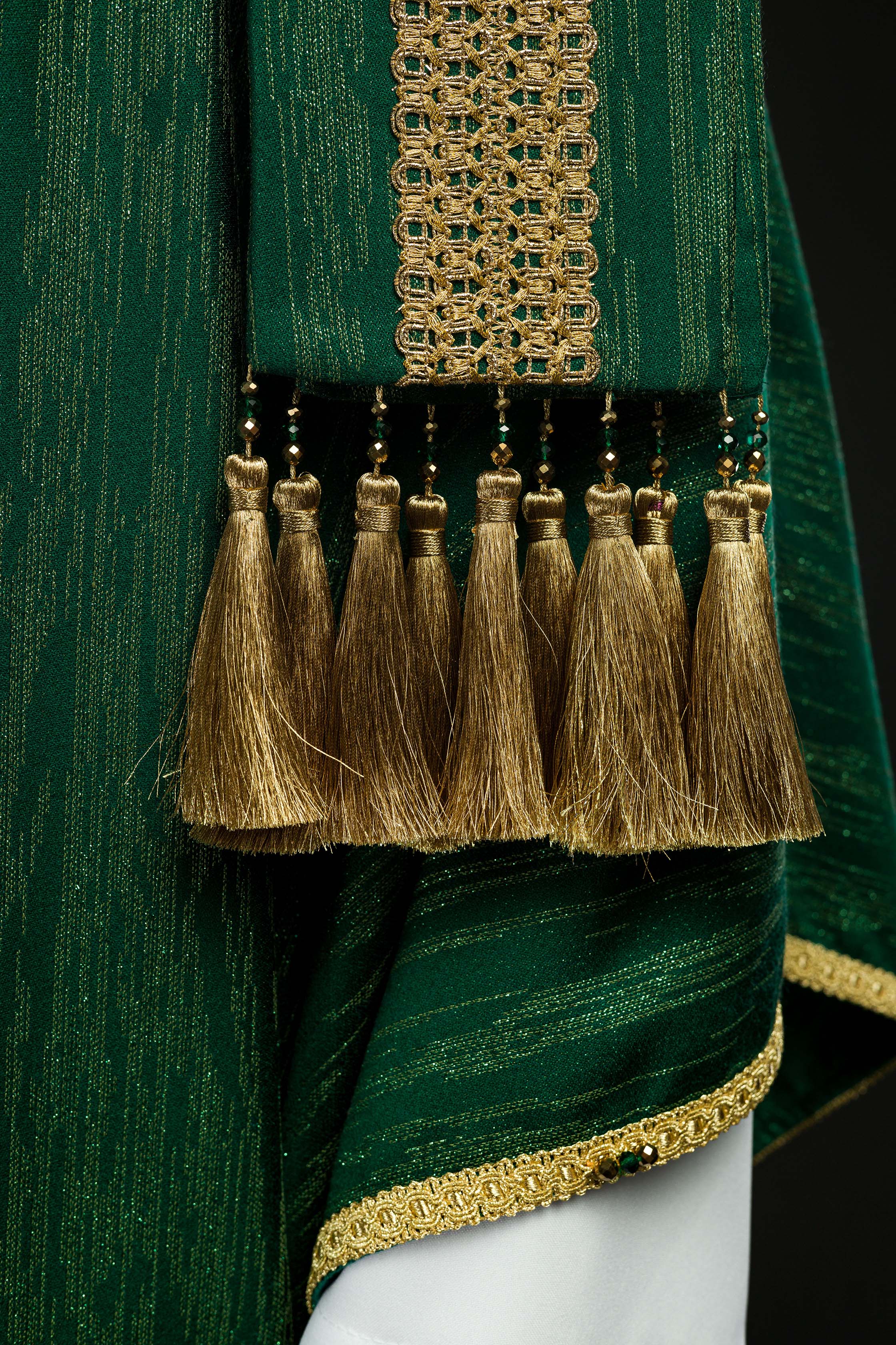 Casulla hecha a mano con piedras naturales Handmade 7015 Verde