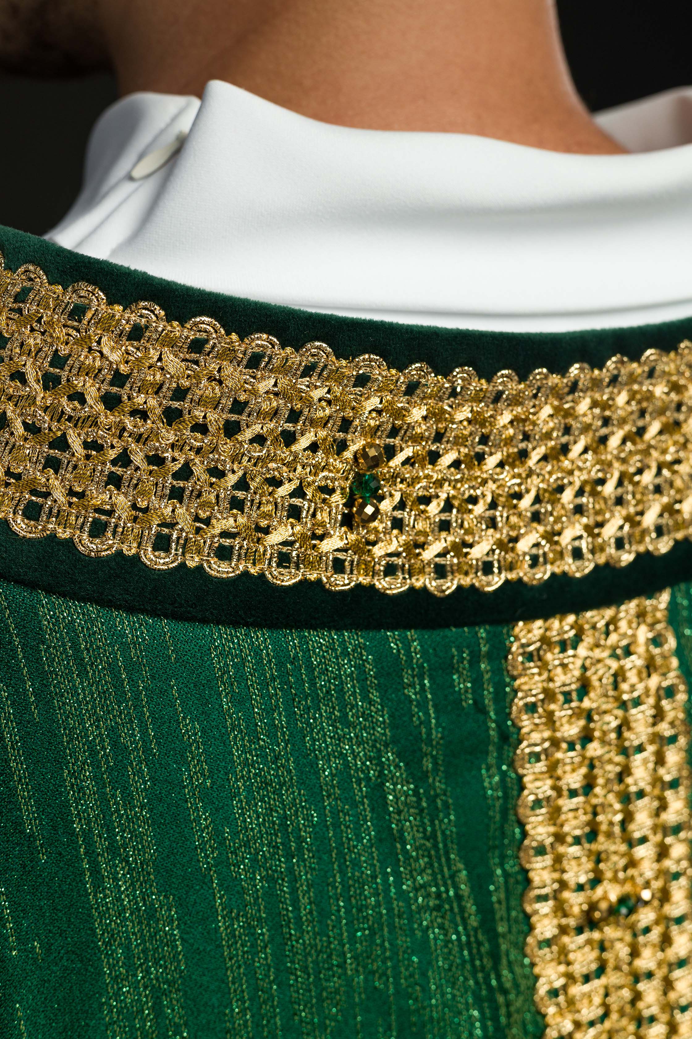 Casulla hecha a mano con piedras naturales Handmade 7015 Verde