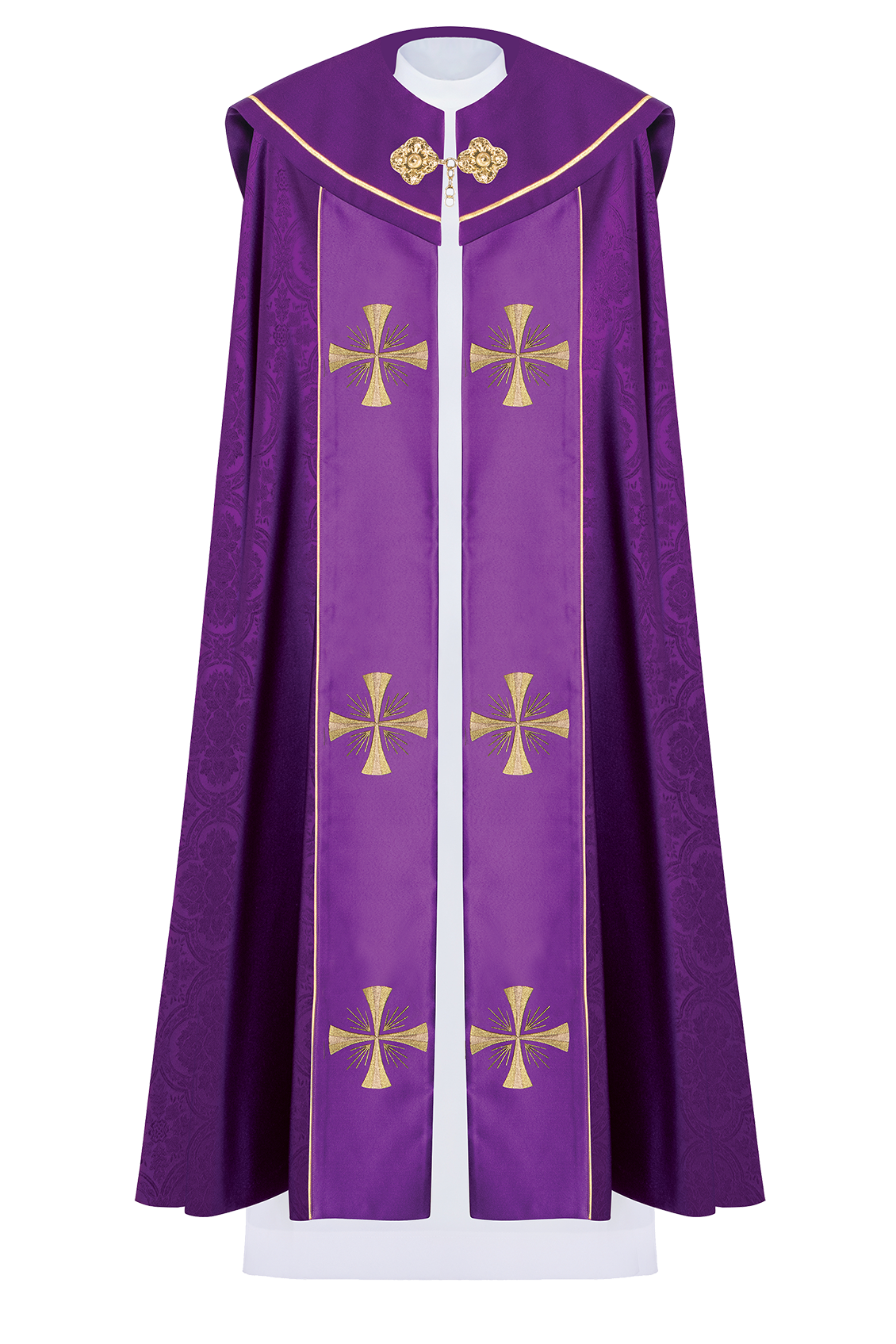 Capa pluvial violeta con IHS dorado