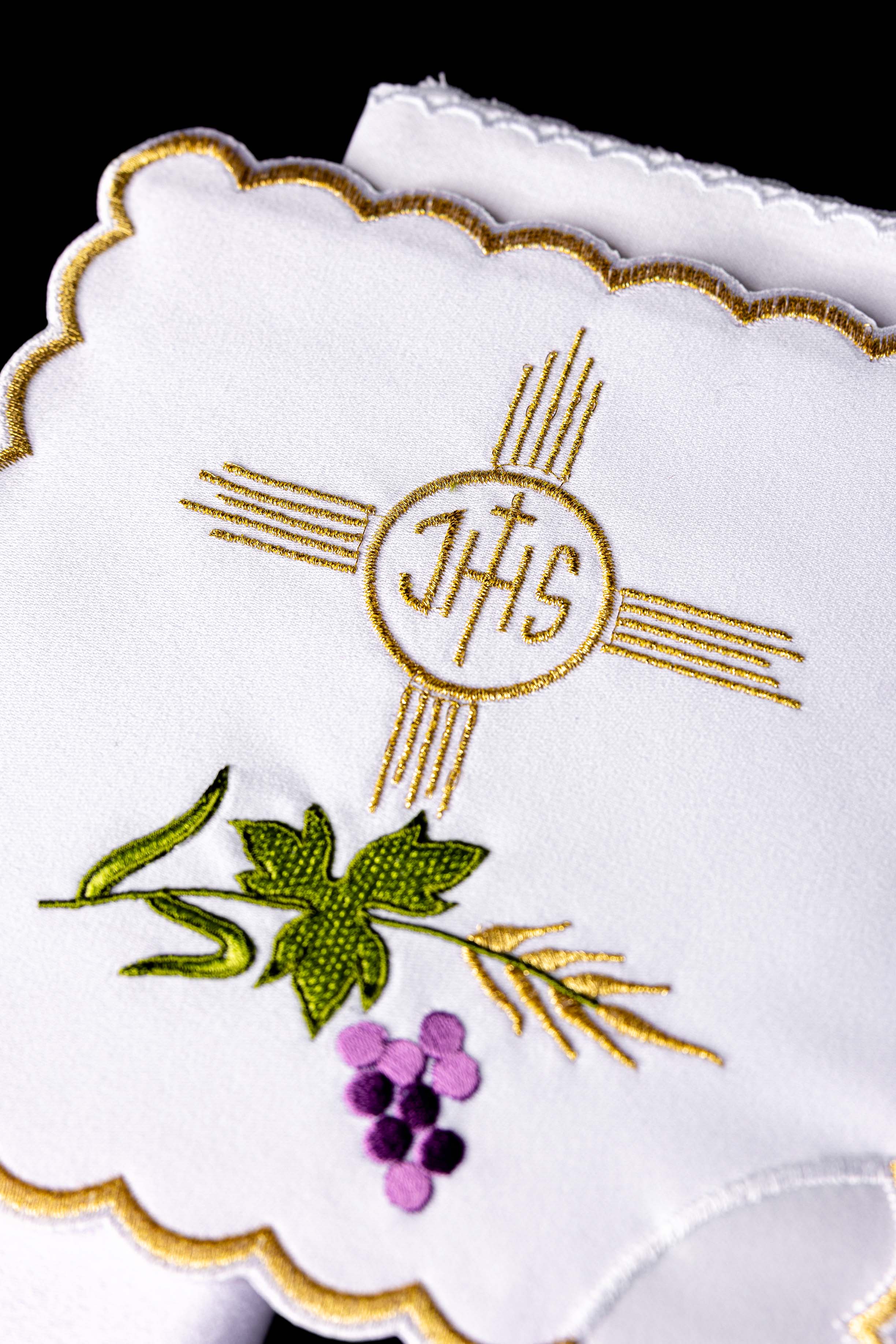 Servicio de altar bordado Cruz e IHS