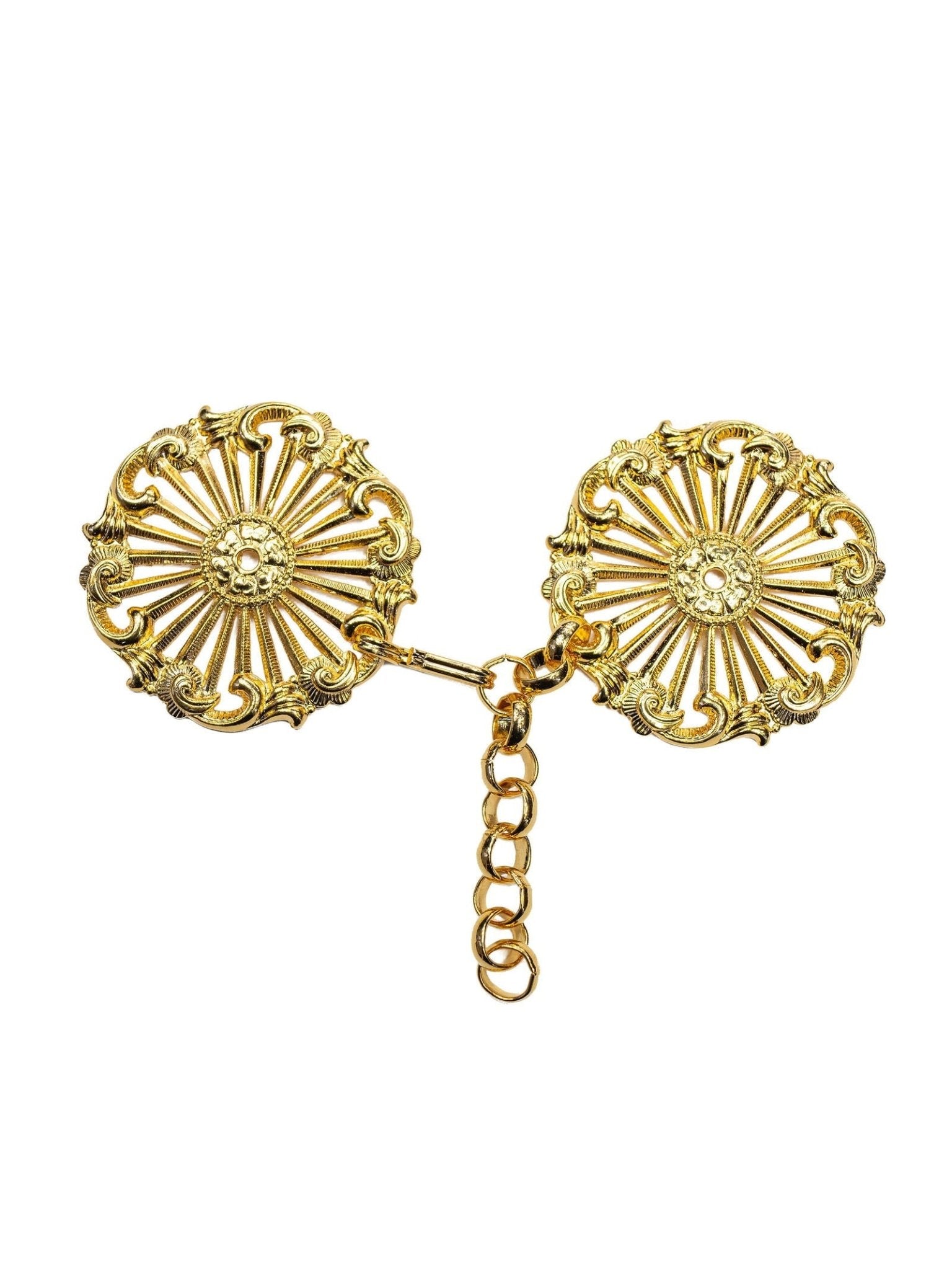 Broche dorado para capa y velo