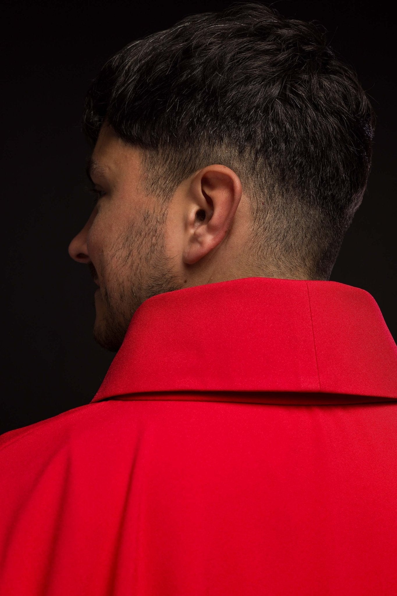 Casulla roja con bordado Cruz y Espigas