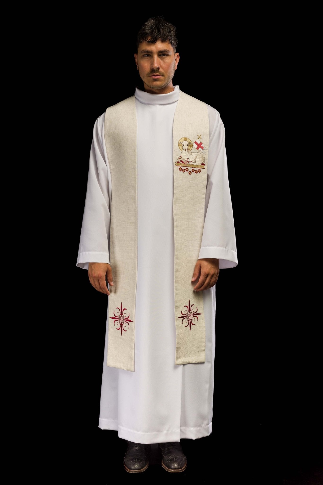Estola de Pascua con Cordero de Dios bordado