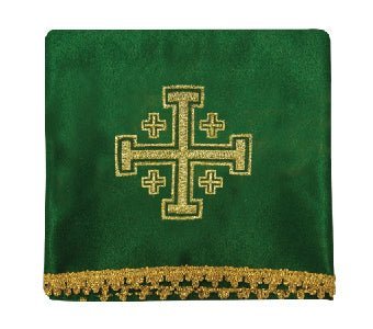 Juego 4 piezas cubre cáliz con bordado Cruz de Jerusalén - cuatro colores