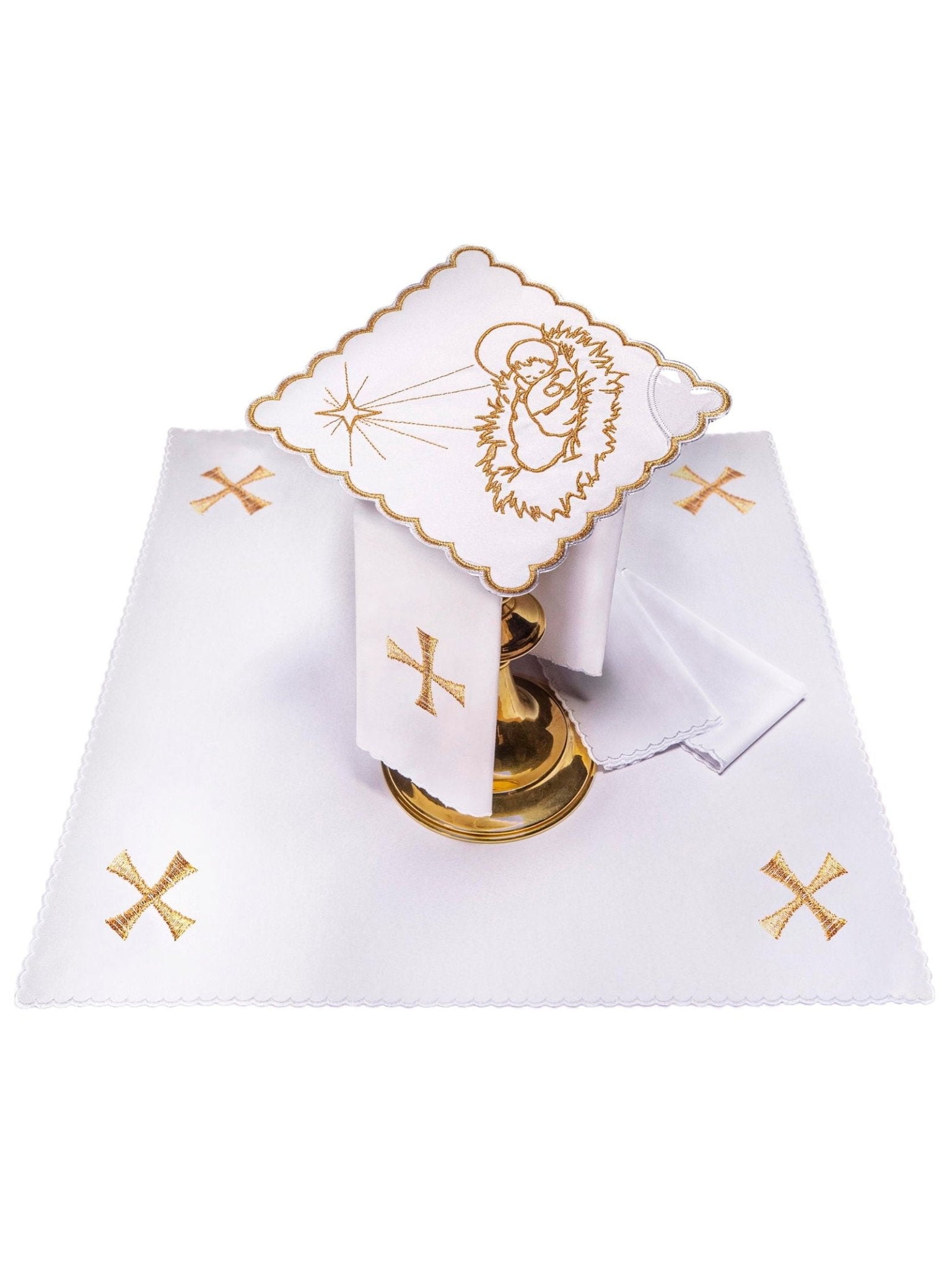 Juego de altar bordado para Navidad