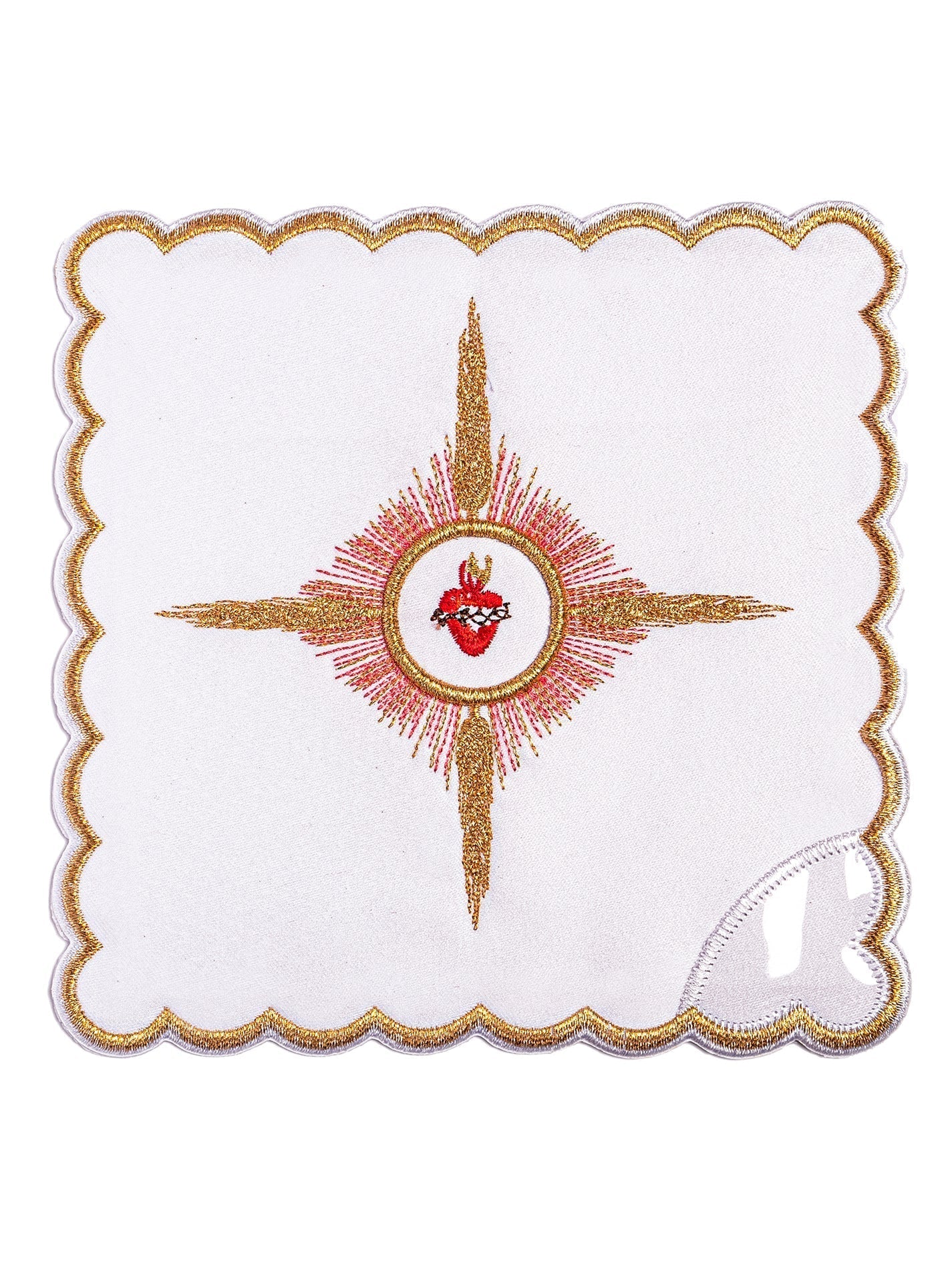 Palia bordada con el símbolo del Sagrado Corazón de Jesús