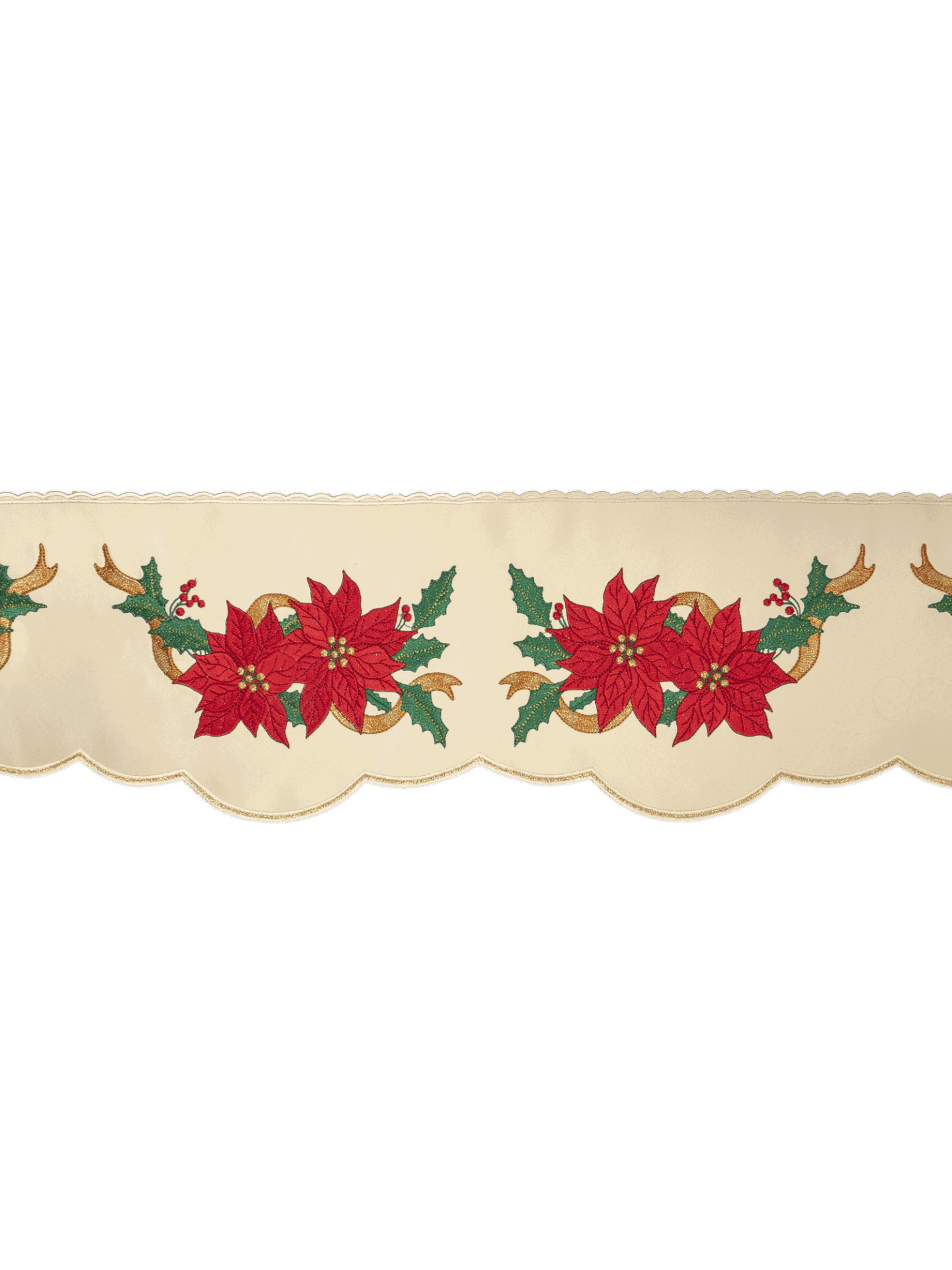 Puntilla de altar con bordado Estrella de Belén - marfil