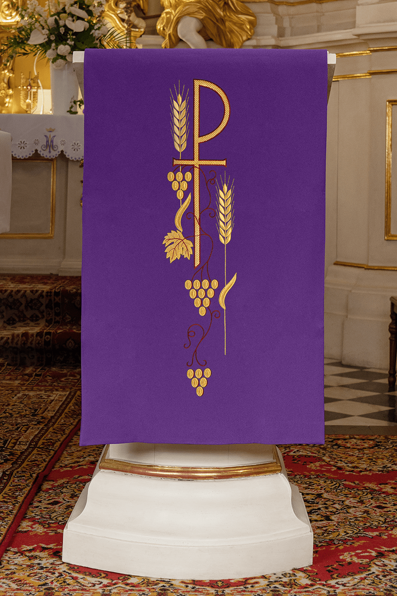 Púrpura cubre ambon bordado PAX - morado