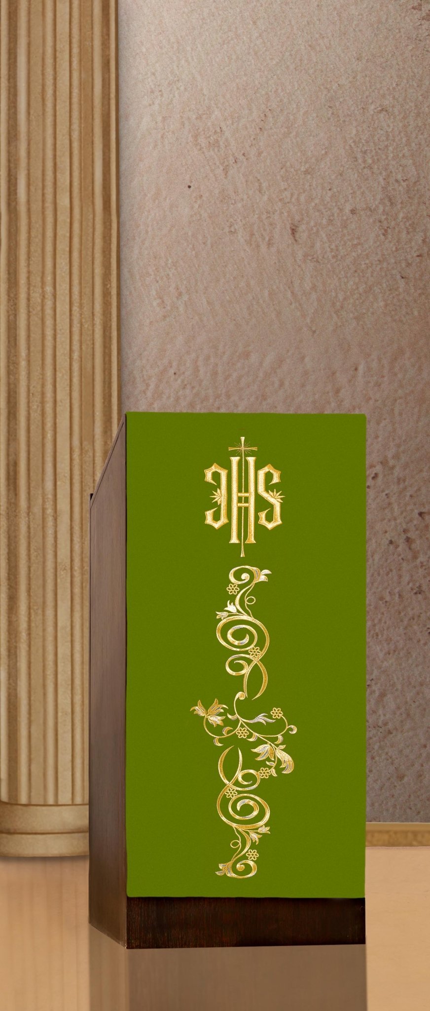 Verde cubre ambon con bordado IHS - verde